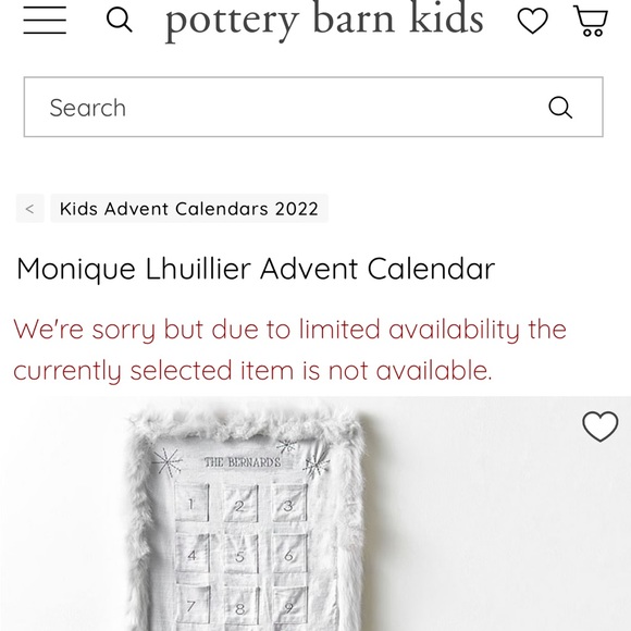 Pottery Barn Kids X Monique Lhuillier Collaboration Faux Fur Advent Calendar - Picture 15 of 15